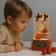 Новорічний нічник XMAS WDL 25010A 179 см подарункова коробка з LED підсвіткою та ефектом снігопаду фігурки Санти сніговика ялинки святковий декор для вітальні дитячої кімнати атмосферне освітлення різдвяна прикраса з бантиком - зображення 2
