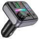 FM - трансмітер Borofone BC50 Ascenso car BT FM transmitter 38W Black - изображение 3