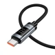 Кабель HOCO U148 Lord digital display charging data cable Type-C to Type-C 240W 5A 1.2m Black - зображення 5