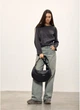 Жіноча тканева сумка Хобо SAMBAG Чорний (5084050285) - зображення 2
