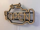 Неоновая вывеска Check engine open 400x240 Желтый - изображение 6