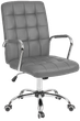 Fotel biurowy Sofotel 2431 Benton skórzany Szary (5902854519149) - obraz 1