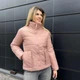 Демисезонная короткая женская куртка с воротником стойка и скрытым капюшоном 46-48, Фрезовый - изображение 4