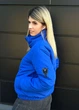 Демисезонная утепленная женская куртка с высоким воротником стойка 46-48, Электрик - изображение 2