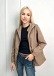 Удлиненная женская куртка ветровка с капюшоном весенняя демисезонная 42-44, Капучино - изображение 1