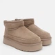 Женские угги низкие замшевые с мехом Allshoes 187447 40 25.5 см Бежевые (ROZ6501018396) - изображение 3