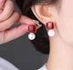 Сережки делікатні підвіски 2.2х1.2 см jewelry Бордові - зображення 5