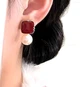 Сережки делікатні підвіски 2.2х1.2 см jewelry Бордові - зображення 7