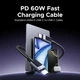Кабель Ugreen L524 USB-C to USB-C PD 60W 3A Fast Charging Braided Cable 2 м Space Gray (UGR-55775) - зображення 8