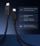 Кабель Ugreen L703 USB-C to USB-C Thunderbolt 5 PD 3.1 120Gbps 240W 5A 16/8/4K 1 м Black (UGR-45996) - изображение 5