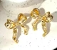 Жіночі сережки Бантики jewelry Золотисті - зображення 2