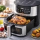 Мультипіч Silver Crest 8 л 4200 Вт аерогриль сенсорне керування Hot Air Technology фритюрниця без олії Чорний з Сріблястим - изображение 2