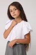 Блуза з коротким рукавом для дівчинки 134 колір білий YUKI ЦБ-00278735 - зображення 4