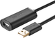 Kabel Ugreen Extension Cable USB 2.0 480 Mbps 10 m Black (6957303813216) - obraz 1