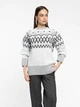 Светр жіночий Arber з додаванням вовни Crew-neck WD WTR-226 L сірий, білий (W10.43.01.535) - зображення 2