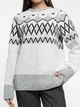 Светр жіночий Arber з додаванням вовни Crew-neck WD WTR-226 L сірий, білий (W10.43.01.535) - зображення 5