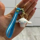 Брелок на Ключи Cinnamoroll с шармом в виде десерта и голубым ремешком | Подвеска на Рюкзак Синнаморолл - изображение 1