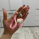 Брелок на Ключи Hello Kitty с розовым ремешком и аксессуарами | Подвеска на Рюкзак Хелоу Кити Розовая - изображение 1