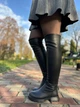 Женские ботфорты черные из натуральной кожи 41 (2223) - изображение 2