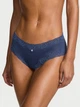 Женские трусики Victoria's Secret (289518316021) Cotton Shadow Stripe Lace-Waist Cheeky XS синие - изображение 1