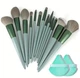 Набор из 13 кистей для макияжа Makeup Brushes set Зеленые - изображение 1