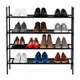 Stojak na buty SPRINGOS HA7549 4 poziomy 75 x 72 x 28 cm Czarny (5908455306997) - obraz 7
