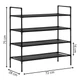 Stojak na buty SPRINGOS HA7549 4 poziomy 75 x 72 x 28 cm Czarny (5908455306997) - obraz 9