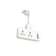 Мережевий подовжувач HOCO AC11A Voyage 2-position expansion socket(1C3A) (8.5 cm) White - зображення 1