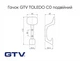 Мебельный крючок GTV TOLEDO C0 двойной, черный матовый - изображение 2