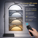 Бестеневая лампа для косметолога LED напольная полумесяц SmartMoon Light HD-M6X 24", 36Вт, с держателем для телефона, складная, с пультом Черная - изображение 1