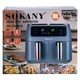 Аерогриль-фритюрниця SOKANY SK-ZG-8030 на 8 літрів 2 контейнери з таймером, сірий - изображение 11