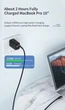 Кабель 1м Essager Type-C - Type-C PD 100W 20V 5A швидка зарядка для ноутбуків MacBook смартфонів PD3.0 QC4.0 - зображення 7