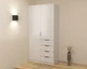 Шкаф двухдверный Kristal 1 Kontinent Белый 100х52х210 см - изображение 4