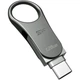 USB флеш-накопитель Silicon Power Mobile C80 128GB USB-A + USB-C 3.2 Silver (SP128GBUC3C80V1S) [134979] - изображение 2