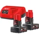 Аккумуляторы к электроинструменту + зарядное устройство Milwaukee M12 NRG-402 (4933459211) [99356] - изображение 1