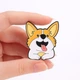 Брошь-значок BROCHE бижутерия Животные Улыбчивый Корги оранжевая BRGV115059 - изображение 3