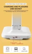 Настольная LED лампа для школьника Clover (Складная), Аккумуляторная, USB порт, Сенсорная - изображение 3