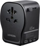 Uniwersalny adapter podróżny Ugreen S550 65W Universal Travel Adapter Black (6941876250011) - obraz 1