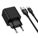 Сетевое зарядное устройство Hoco CS81A Excellent Black 18 Вт 1 x USB A с цифровым дисплеем с кабелем Type C (24381) - изображение 5
