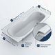 Ванна акриловая Swan Eva 170x70 см прямоугольная антискользящее дно с ножками для дома хостела гостиницы 5 мм - изображение 3