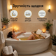 Ванна акриловая Swan Adele L 170×110 см асимметричная левая угловая с сиденьем двухслойная с панелью и ножками - изображение 6