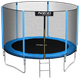 Trampolina ogrodowa Neo Sport NS-08Z181 z siatką wewnętrzną i drabinką 252 cm Niebieska (5908220479086) - obraz 1