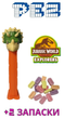 PEZ Dispenser Jurassic World Explorers Triceratops (PEZ диспенсер "Мир Юрского периода" Трицератопс) с конфетами 17 г (2 уп х 8,5г) 1 шт Трицератопс - изображение 1