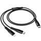 Дата кабель Hoco X123 Victory 2in1 Type-C to Lightning/Type-C 3A (1m) Black - изображение 6