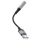 Перехідник Hoco LS36 Fresh USB to 3,5 AUX Black - зображення 3