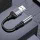 Перехідник Hoco LS36 Fresh USB to 3,5 AUX Black - зображення 4