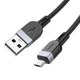 Дата кабель Hoco X109 Energy silicone USB to MicroUSB (3m) Black - изображение 4
