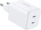 Мережевий зарядний пристрій Ugreen GaN 45W 2xUSB-C Charger White (6941876261543) - зображення 4