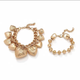 Браслет жіночий Подвійний обємний Сердечка Xuping Jewelry 17-26см зап'ястя (18к колір золота 585п) 50-003 - зображення 1