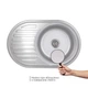 Кухонна мийка Brinex 7750 0,8 мм Satin (BRIN7750SAT08) - изображение 3
